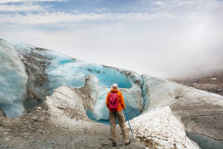 Hike on glacier