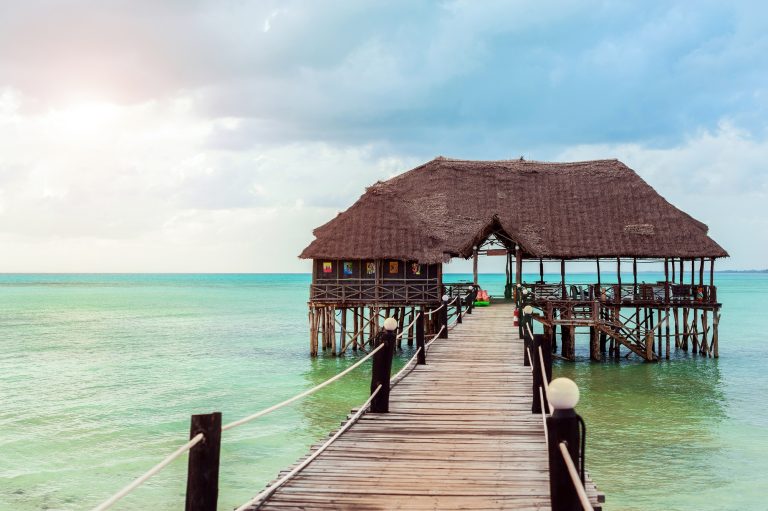 Jetty on the Zanzibar. Rest in the tropics